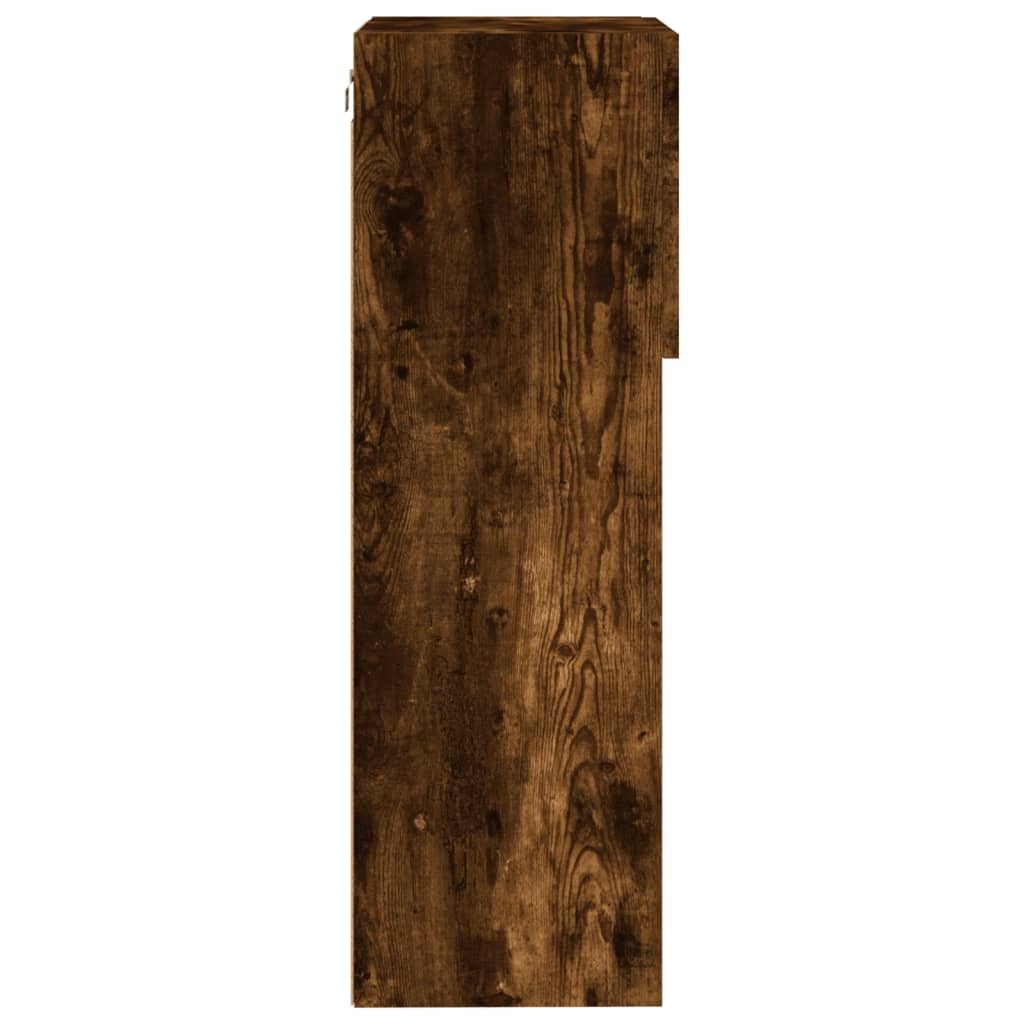 TV ormarić s LED svjetlima boja dimljenog hrasta 40,5x30x90 cm