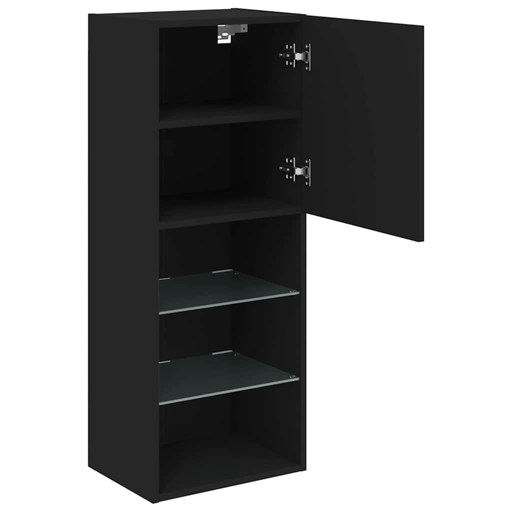 TV ormarići s LED svjetlima 2 kom crni 40,5x30x102 cm