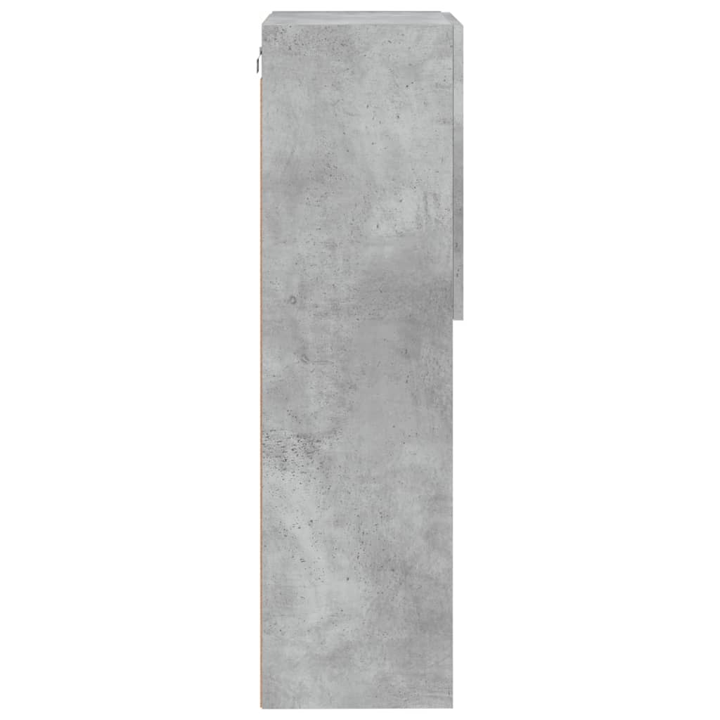 TV ormarić s LED svjetlima siva boja betona 40,5x30x102 cm