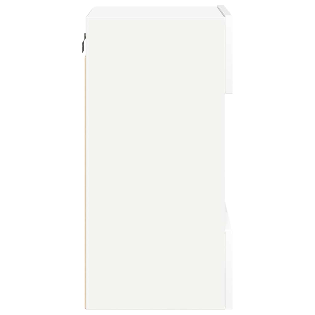 Zidni ormarići s LED svjetlima za TV 2 kom bijeli 40x30x60,5 cm