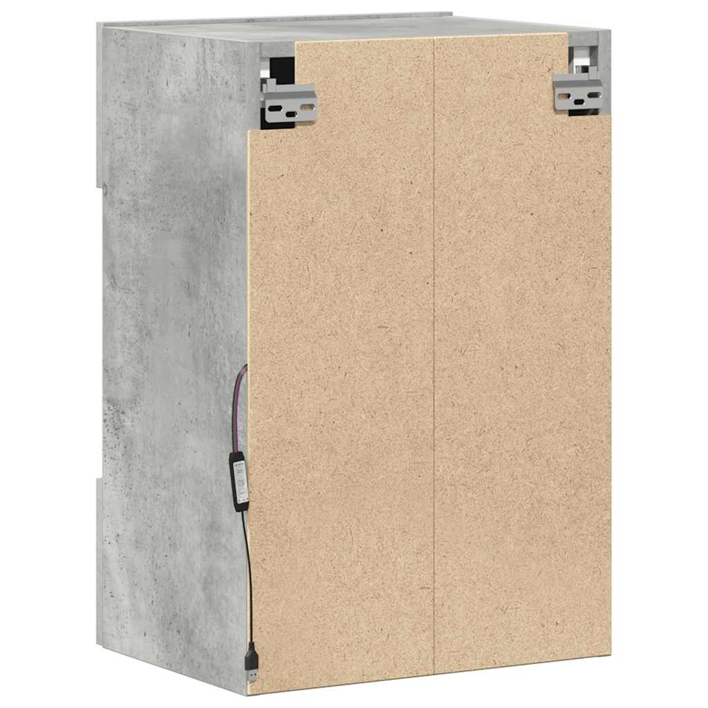 Zidni ormarići s LED svjetlima za TV 2 kom boja betona 40x30x60,5 cm