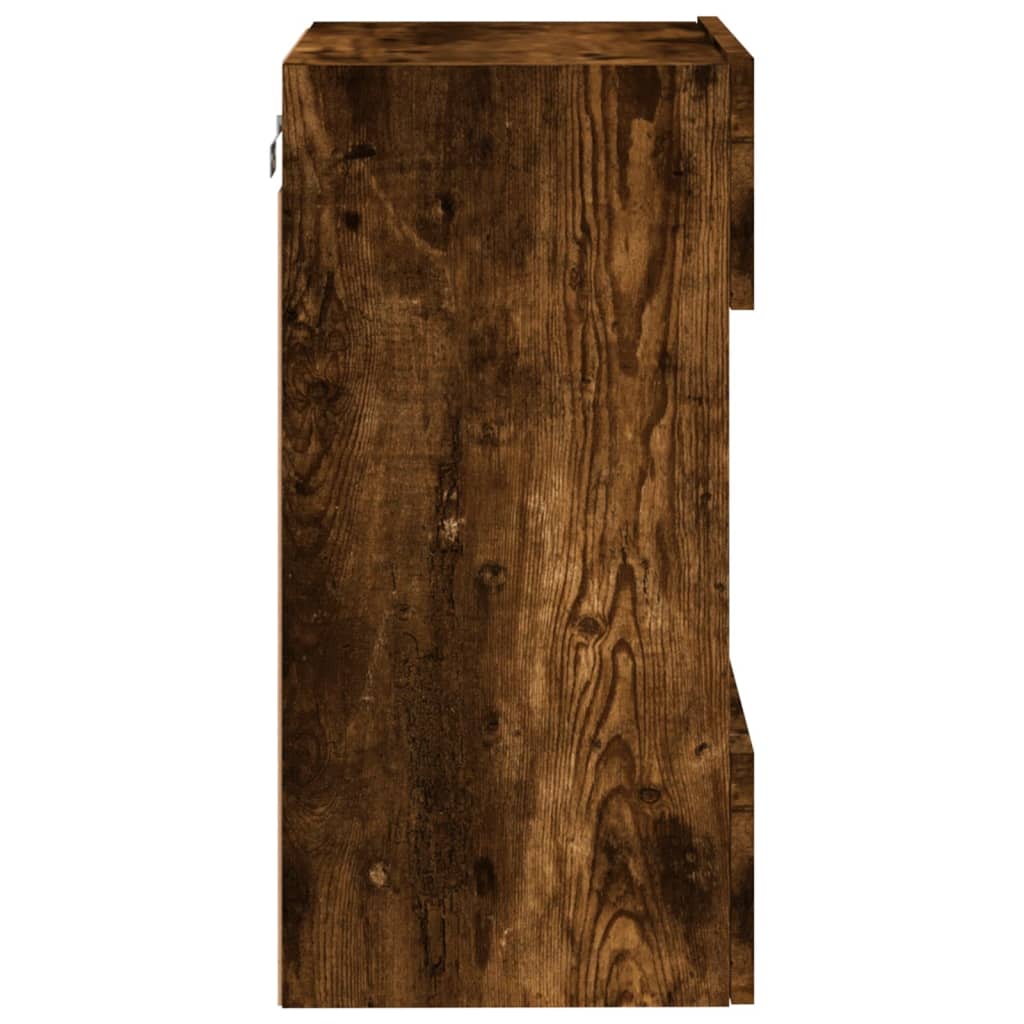 Zidni TV ormarić s LED svjetlima boja hrasta 40x30x60,5 cm
