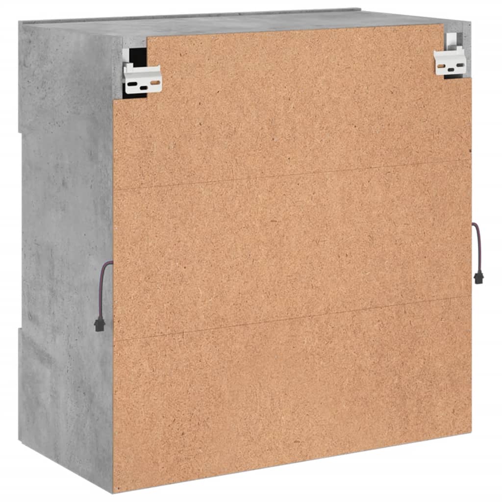 TV ormarić s LED svjetlima siva boja betona 58,5x30x60,5 cm