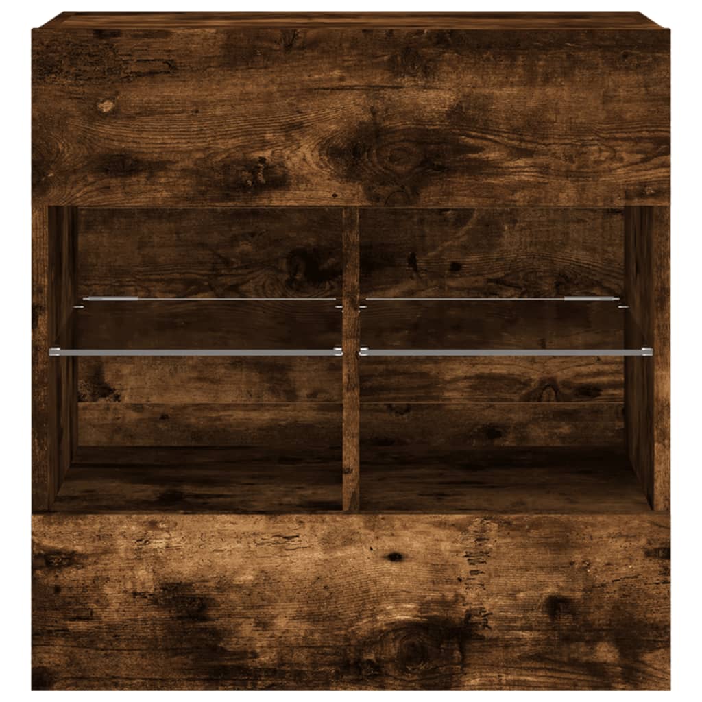 Zidni TV ormarić s LED svjetlima boja hrasta 58,5x30x60,5 cm