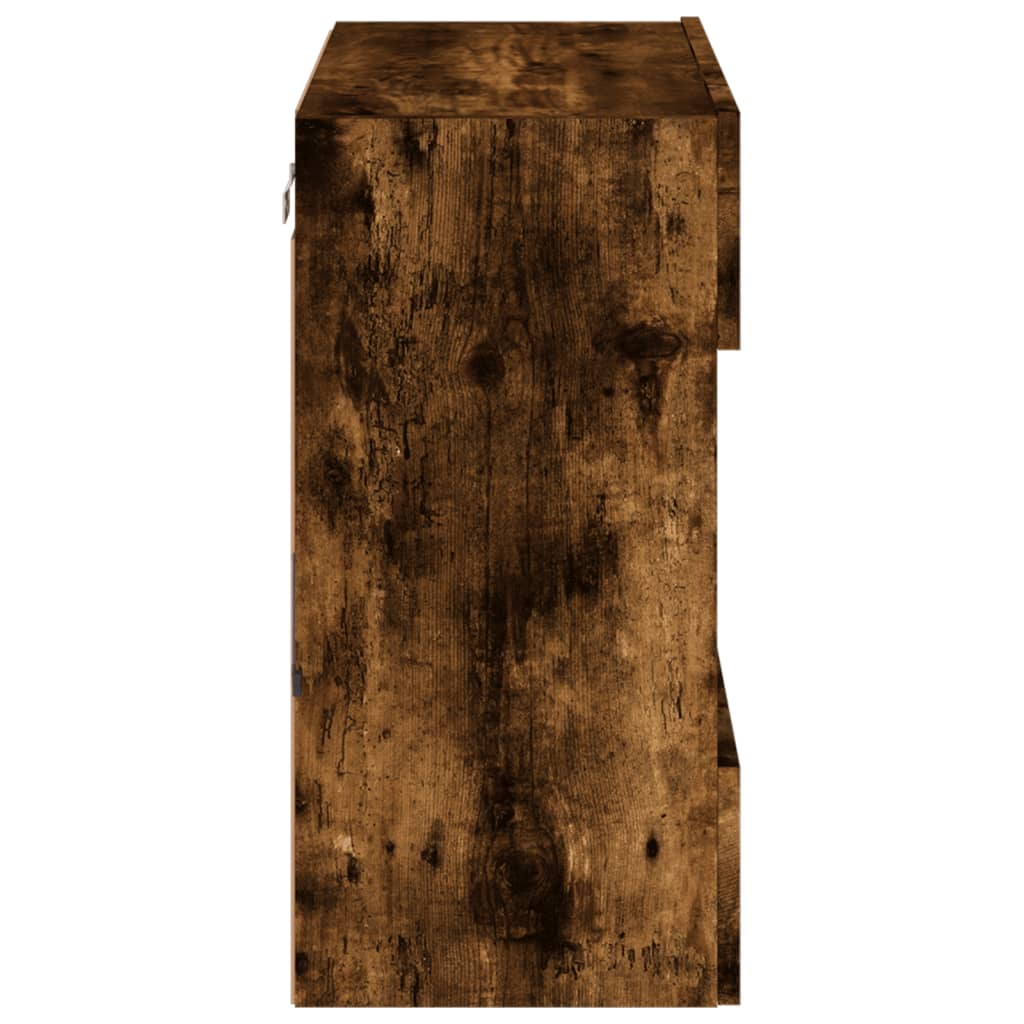 Zidni TV ormarić s LED svjetlima boja hrasta 58,5x30x60,5 cm
