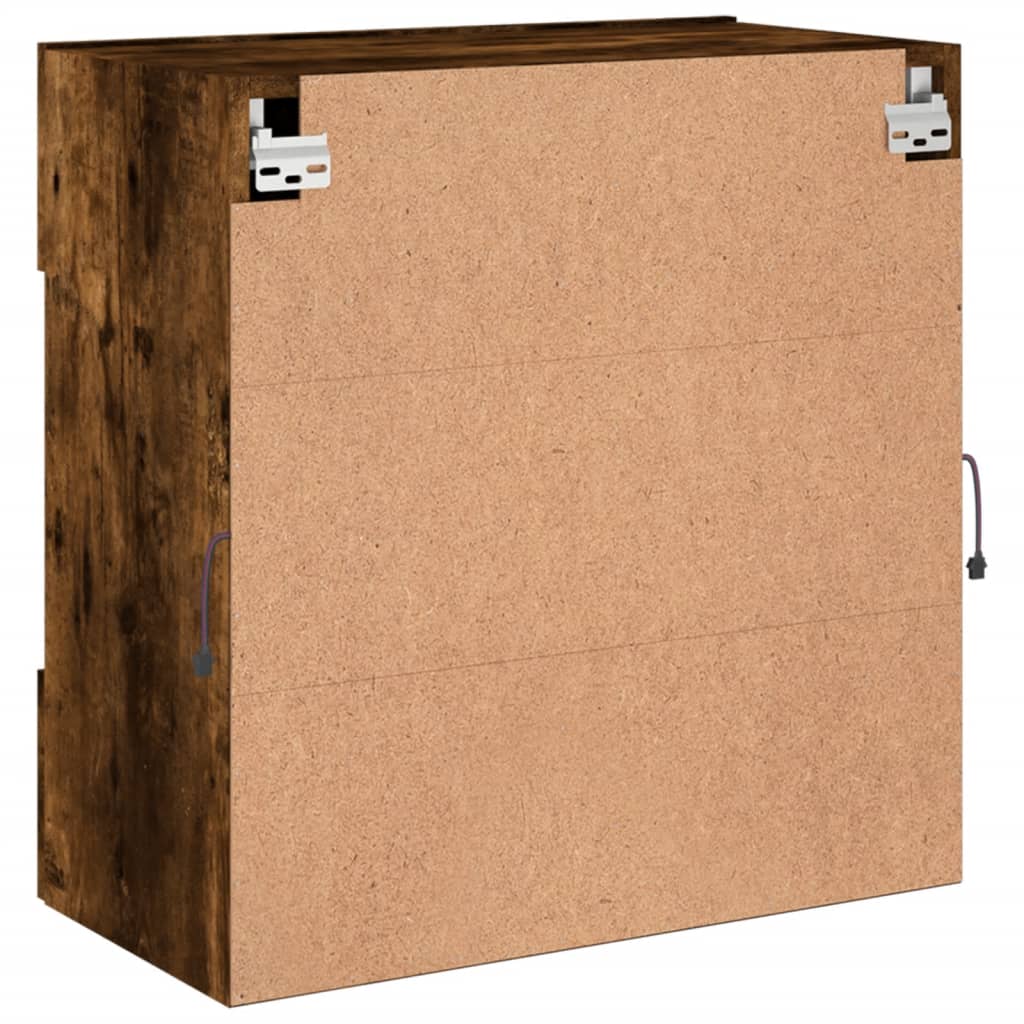 Zidni TV ormarić s LED svjetlima boja hrasta 58,5x30x60,5 cm