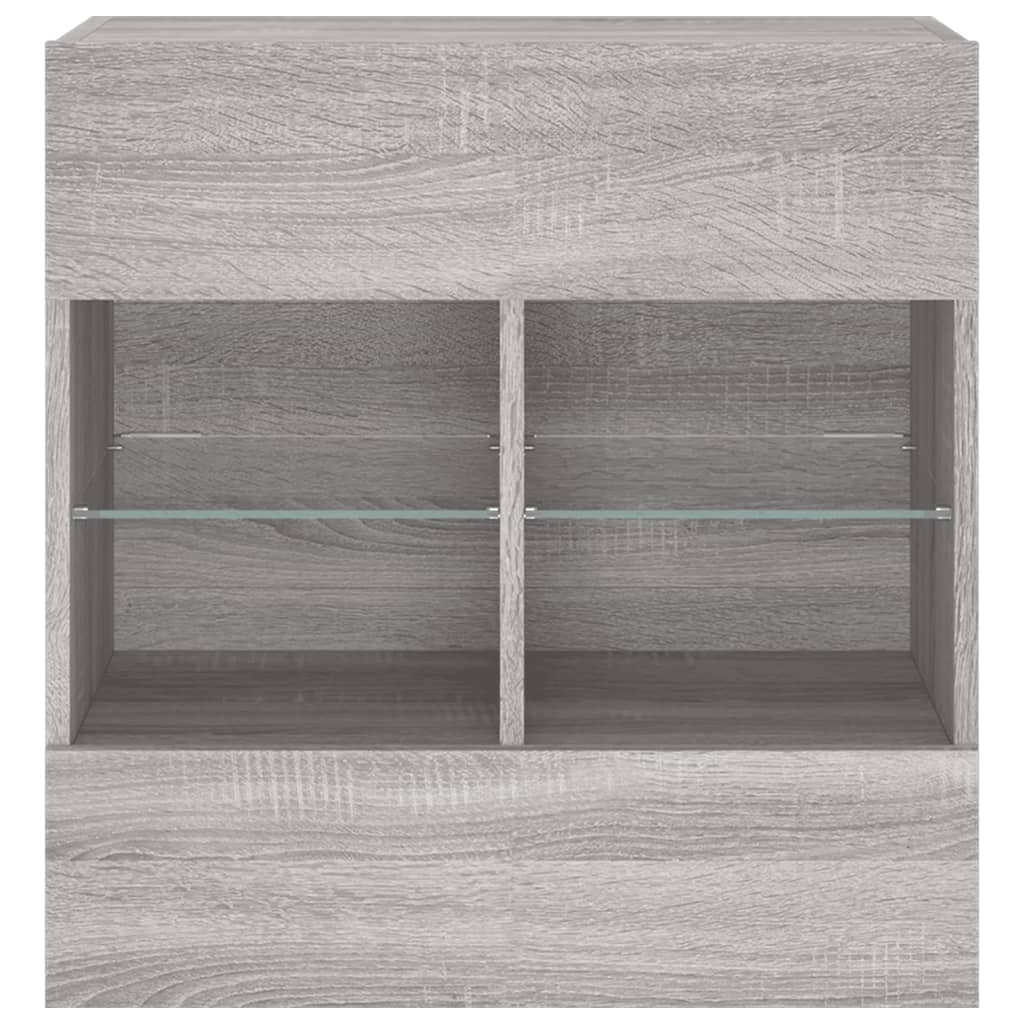 Zidni TV ormarić s LED svjetlima boja hrasta 58,5x30x60,5 cm