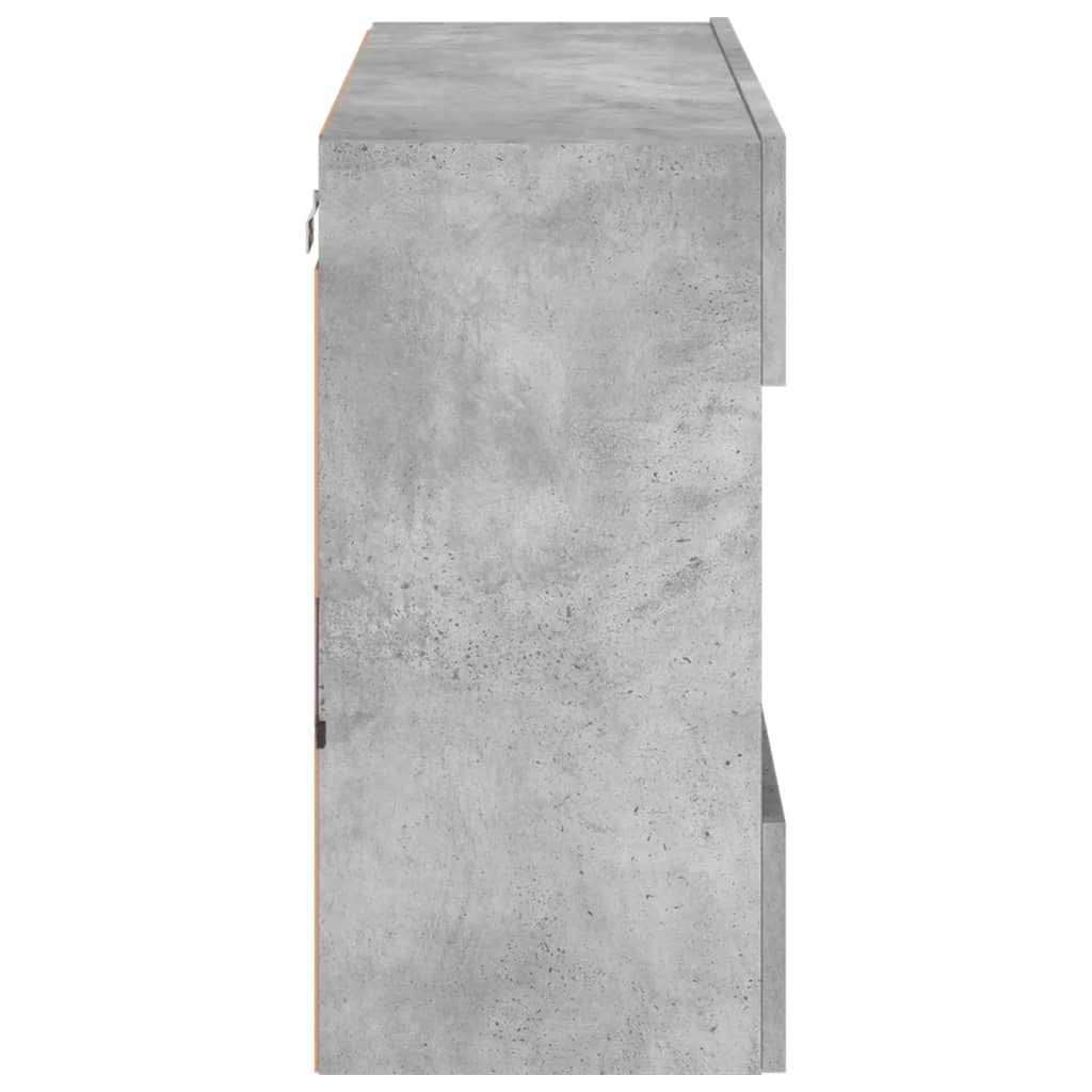 TV ormarić s LED svjetlima siva boja betona 78,5x30x60,5 cm