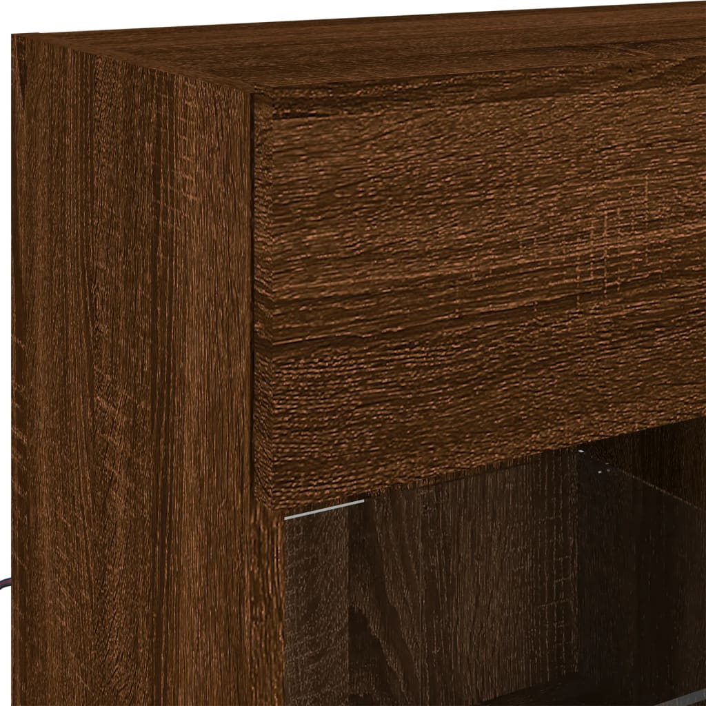 Zidni TV ormarić s LED svjetlima boja hrasta 78,5x30x60,5 cm