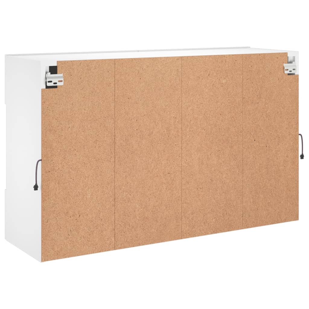 Zidni TV ormarić s LED svjetlima bijeli 98,5x30x60,5 cm