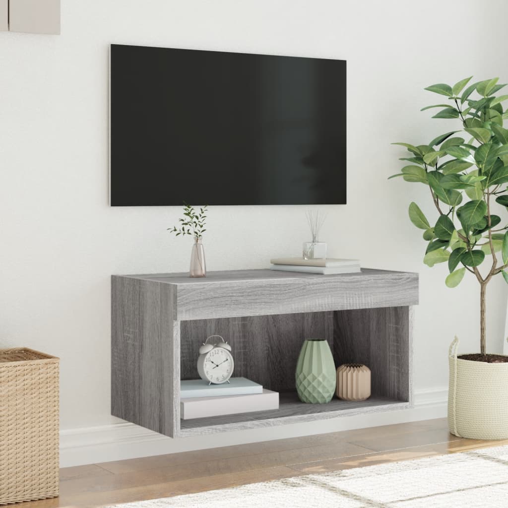 TV ormarić s LED svjetlima boja hrasta sonome 60x30x30 cm