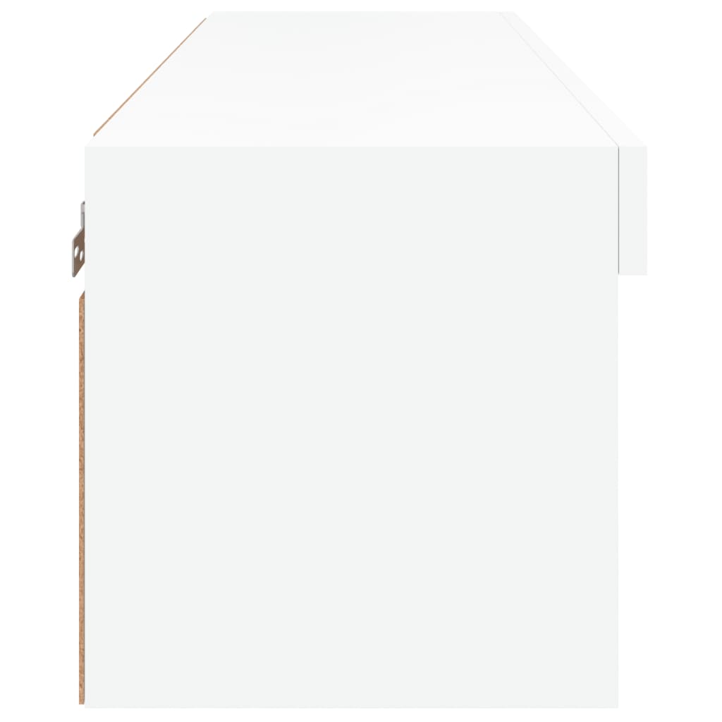 TV ormarić s LED svjetlima bijeli 80x30x30 cm