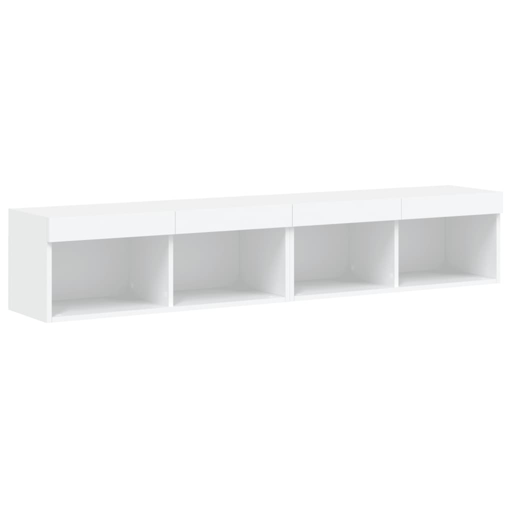 TV ormarići s LED svjetlima 2 kom bijeli 80x30x30 cm