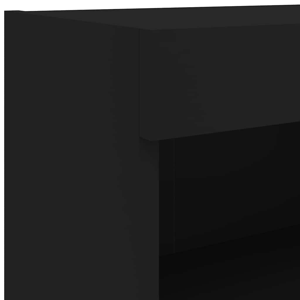 TV ormarići s LED svjetlima 2 kom crni 80x30x30 cm