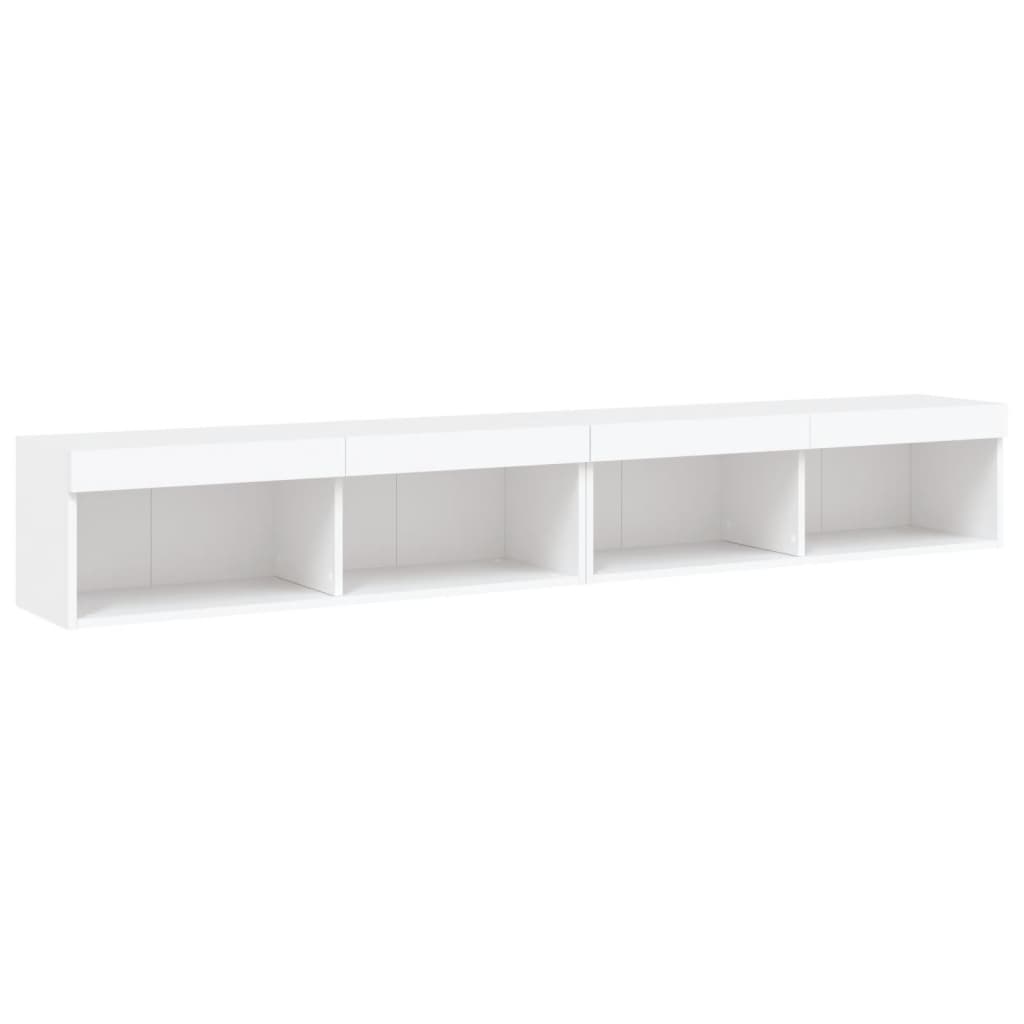 TV ormarići s LED svjetlima 2 kom bijeli 100x30x30 cm