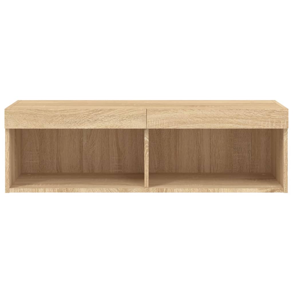 TV ormarić s LED svjetlima boja hrasta sonome 100x30x30 cm