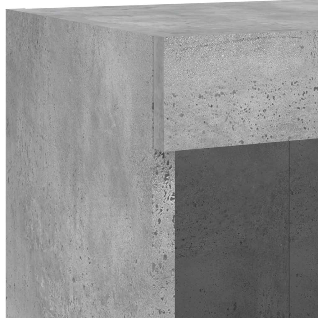 TV ormarić s LED svjetlima siva boja betona 100x30x30 cm