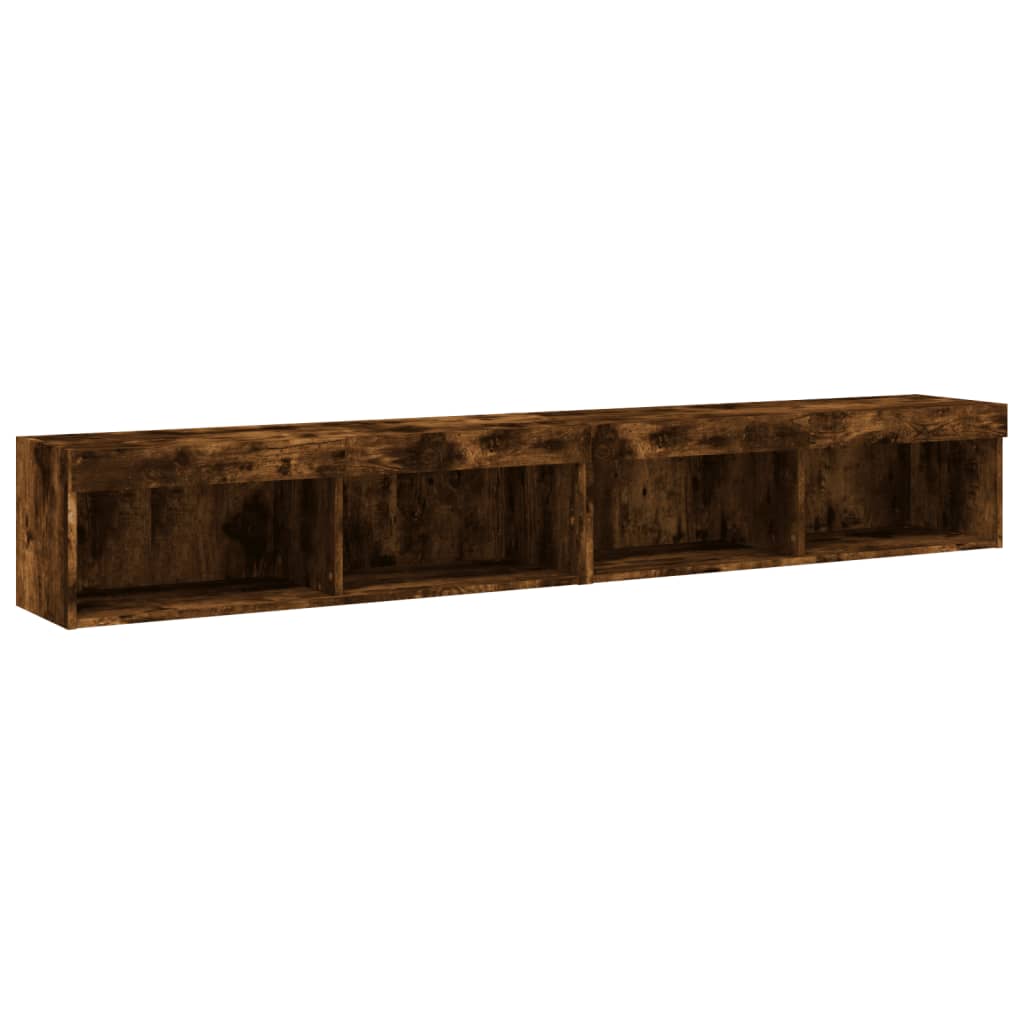 TV ormarići s LED svjetlima 2 kom boja hrasta 100x30x30 cm