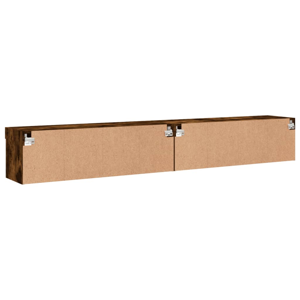 TV ormarići s LED svjetlima 2 kom boja hrasta 100x30x30 cm