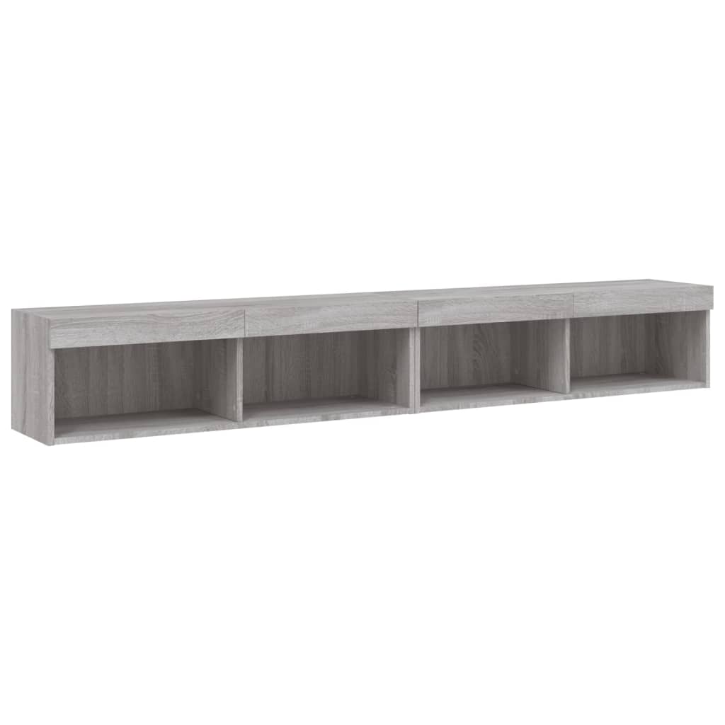TV ormarići s LED svjetlima 2 kom boja hrasta 100x30x30 cm