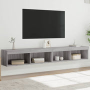 TV ormarići s LED svjetlima 2 kom boja hrasta 100x30x30 cm