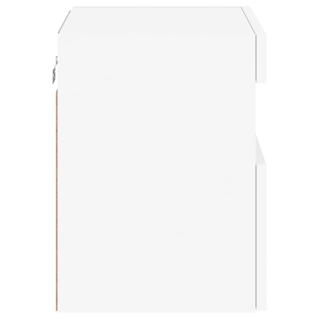 Zidni TV ormarići s LED svjetlima 2 kom bijeli 40x30x40 cm