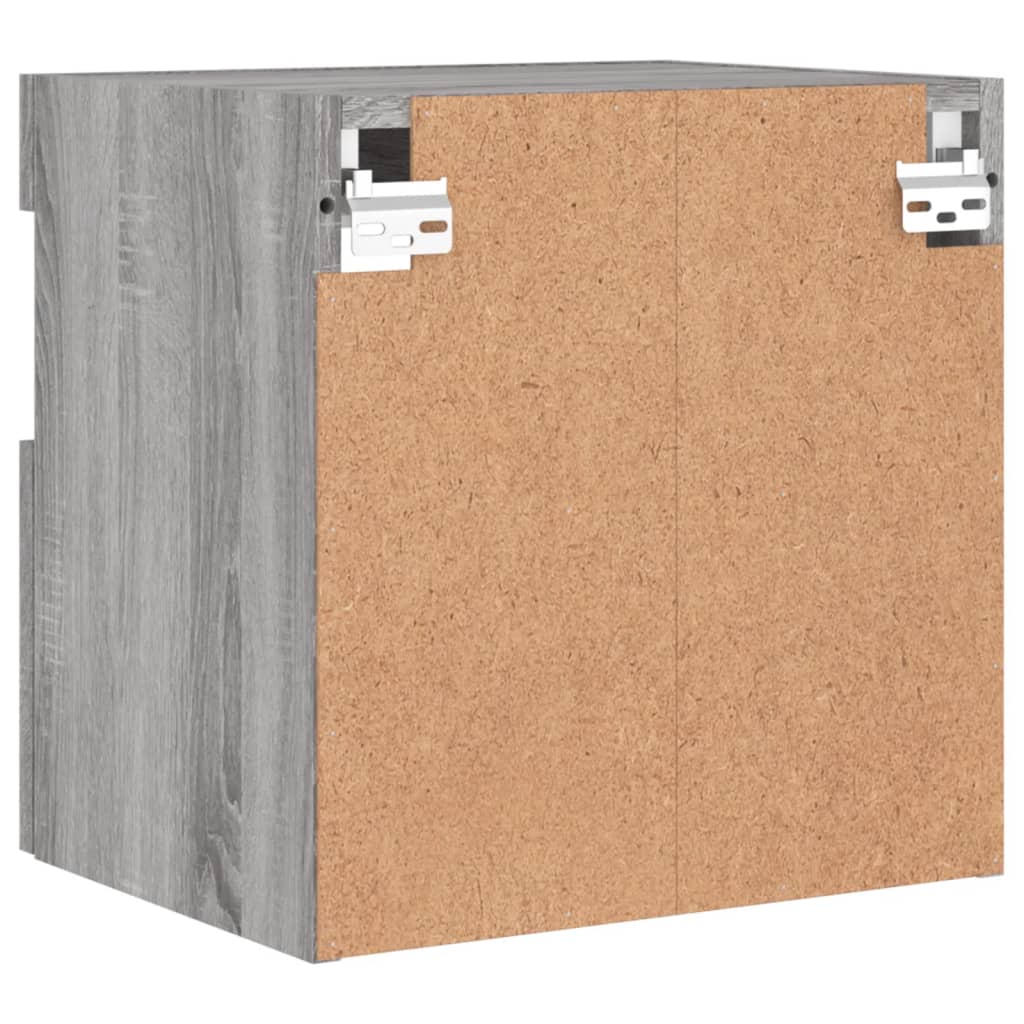 Zidni TV ormarić s LED svjetlima boja hrasta 40x30x40 cm