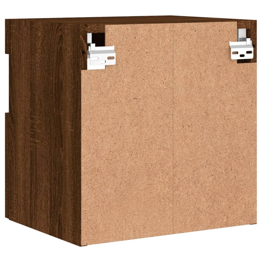 Zidni TV ormarić s LED svjetlima boja hrasta 40x30x40 cm
