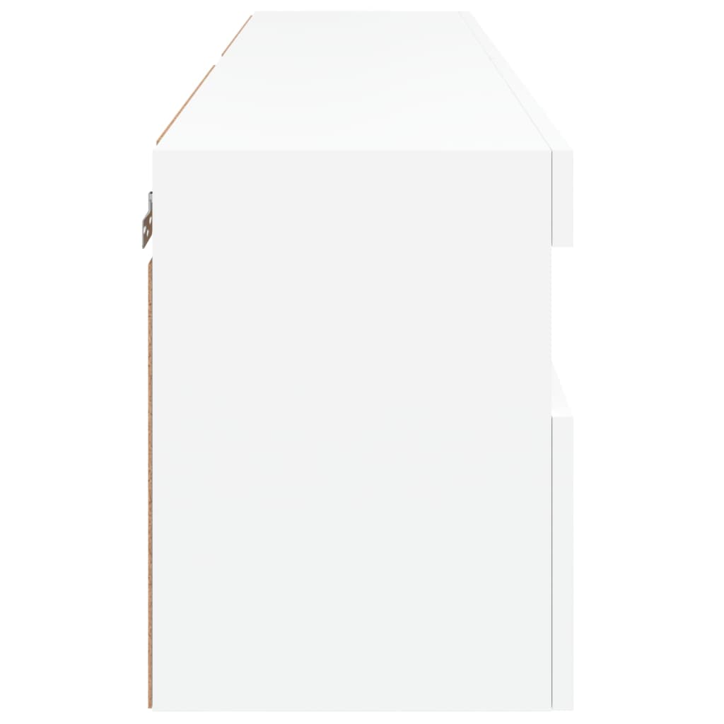 Zidni TV ormarići s LED svjetlima 2 kom bijeli 60x30x40 cm