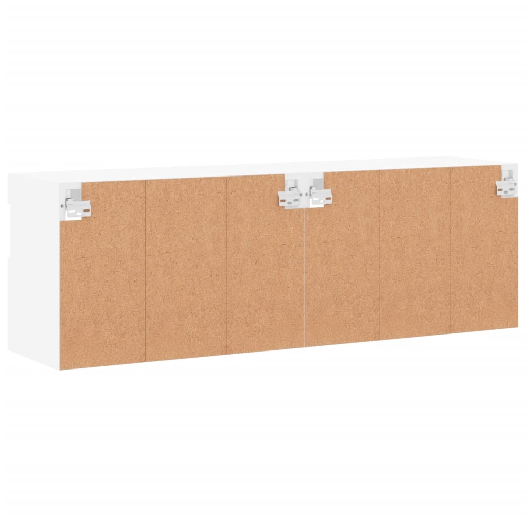 Zidni TV ormarići s LED svjetlima 2 kom bijeli 60x30x40 cm