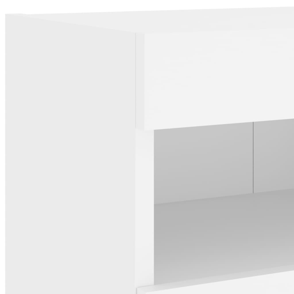 Zidni TV ormarići s LED svjetlima 2 kom bijeli 80 x 30 x 40 cm
