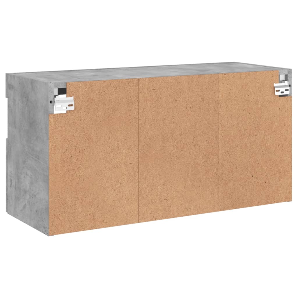 TV ormarić s LED svjetlima siva boja betona 80x30x40 cm