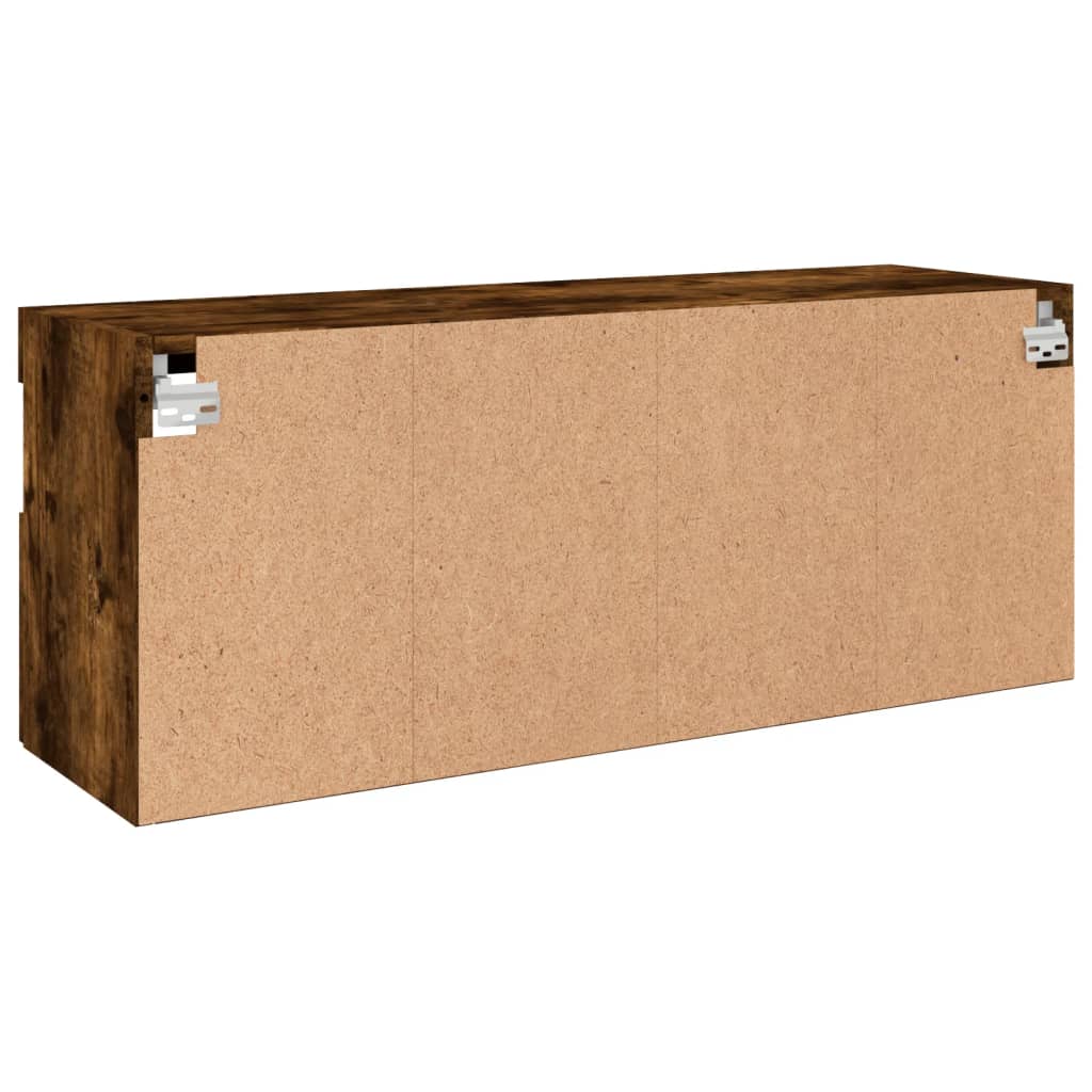 Zidni TV ormarić s LED svjetlima boja hrasta 100x30x40 cm