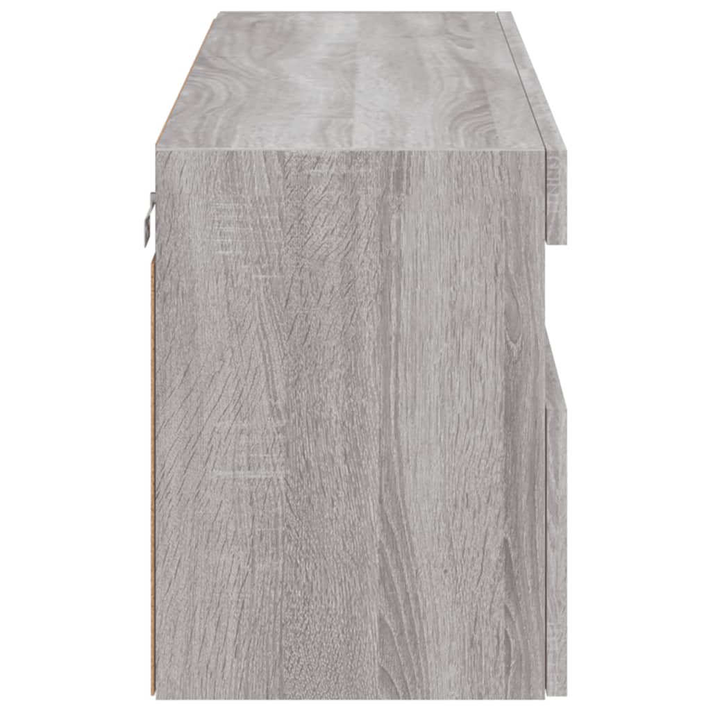 Zidni TV ormarić s LED svjetlima boja hrasta 100x30x40 cm