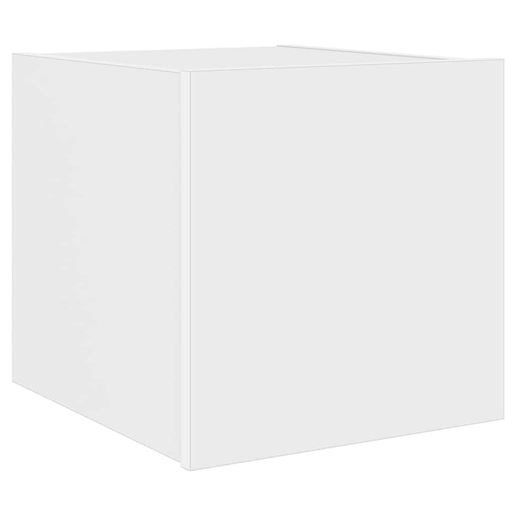 Zidni TV ormarić s LED svjetlima bijeli 30,5 x 35 x 30 cm