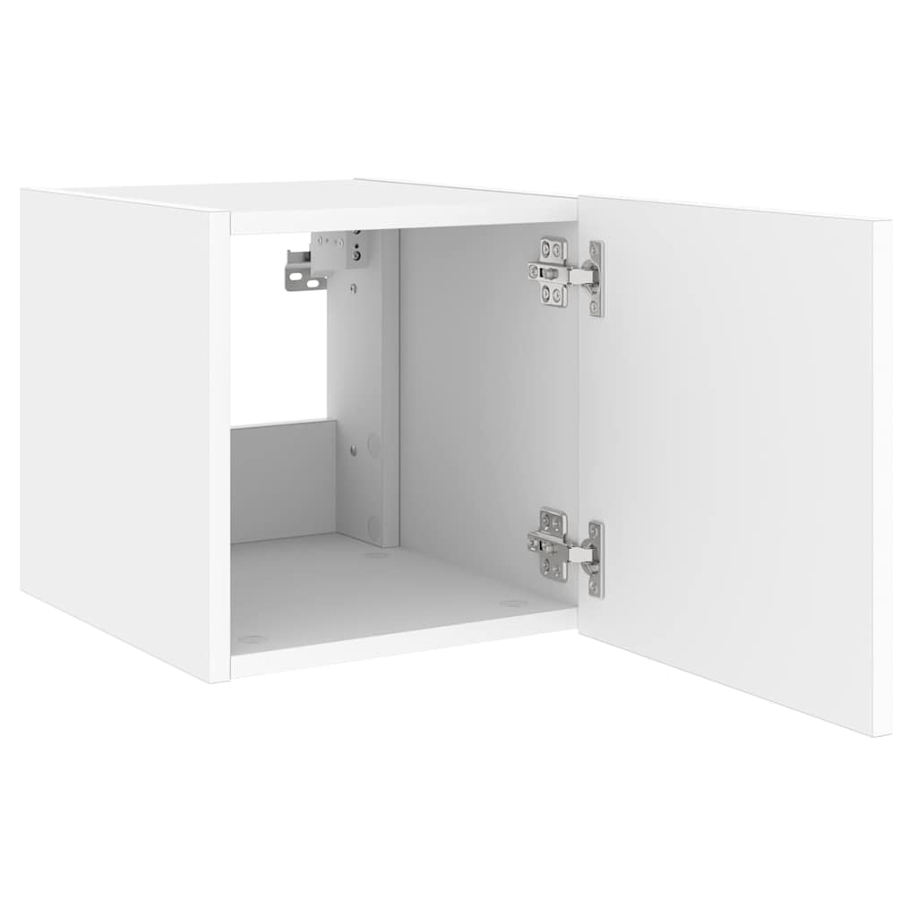 Zidni TV ormarići s LED svjetlima 2 kom bijeli 30,5x35x30 cm