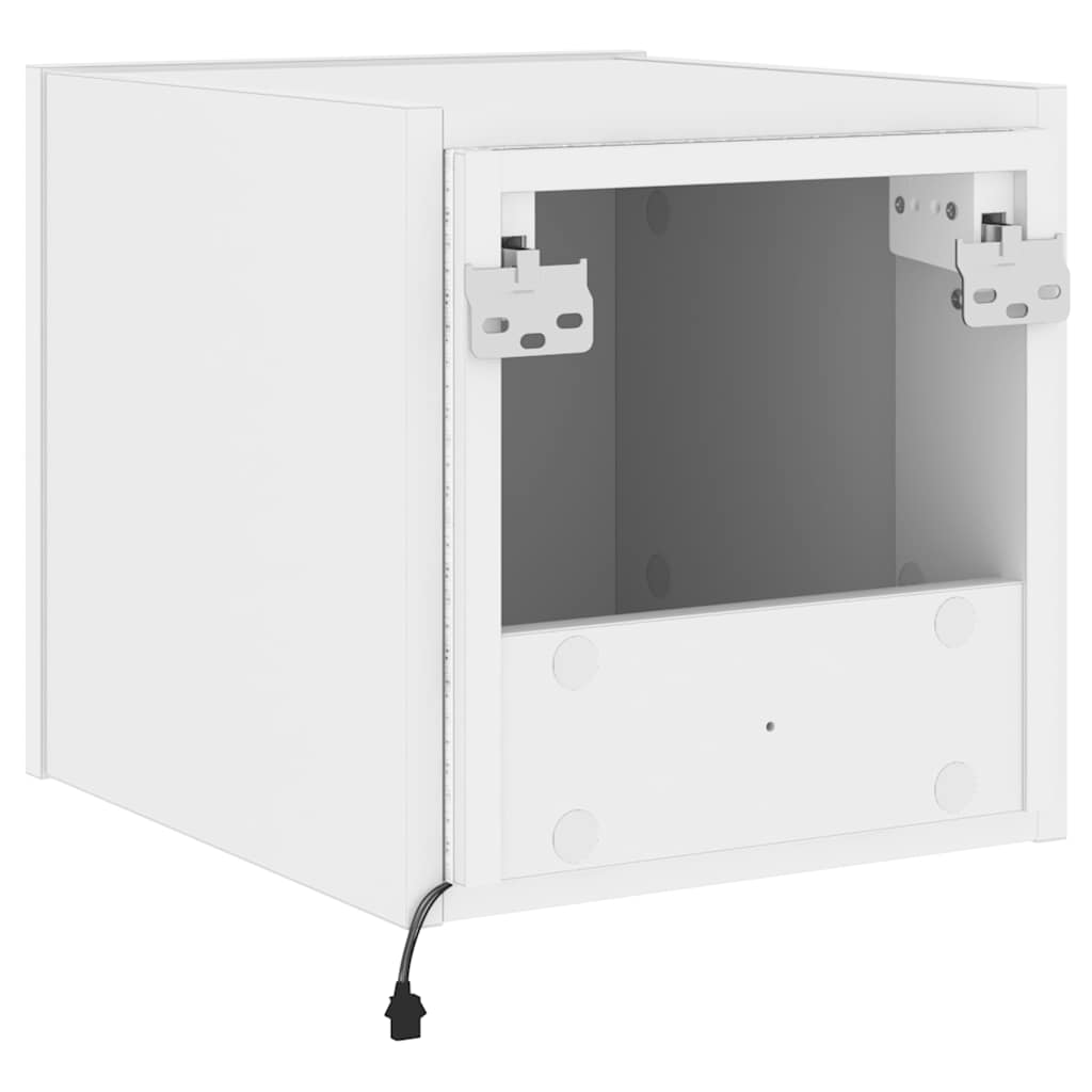 Zidni TV ormarići s LED svjetlima 2 kom bijeli 30,5x35x30 cm