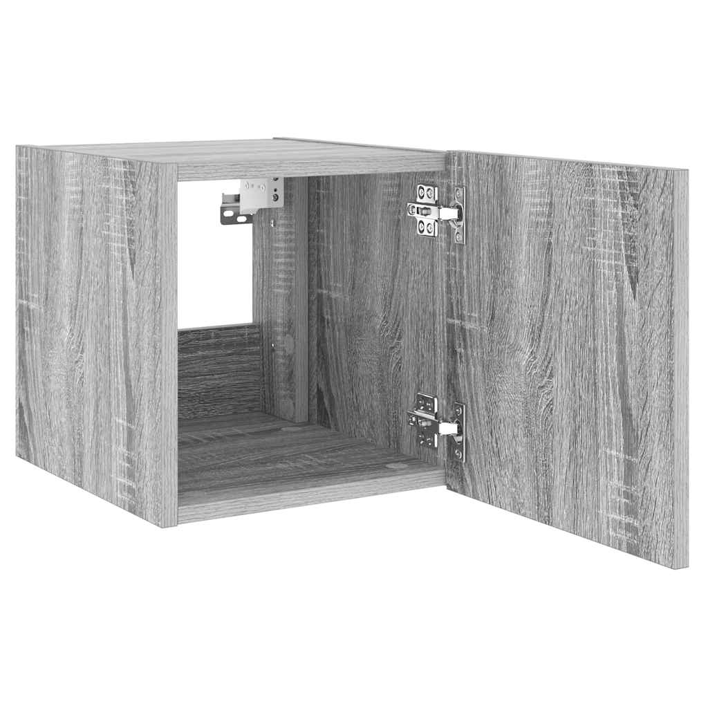 Zidni TV ormarići LED 2 kom siva boja hrasta 30,5 x 35 x 30 cm