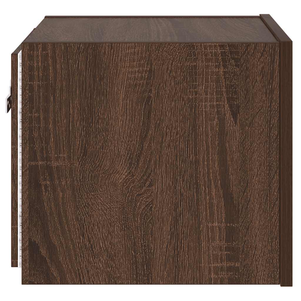 Zidni TV ormarići LED 2 kom smeđa boja hrasta 30,5 x 35 x 30 cm