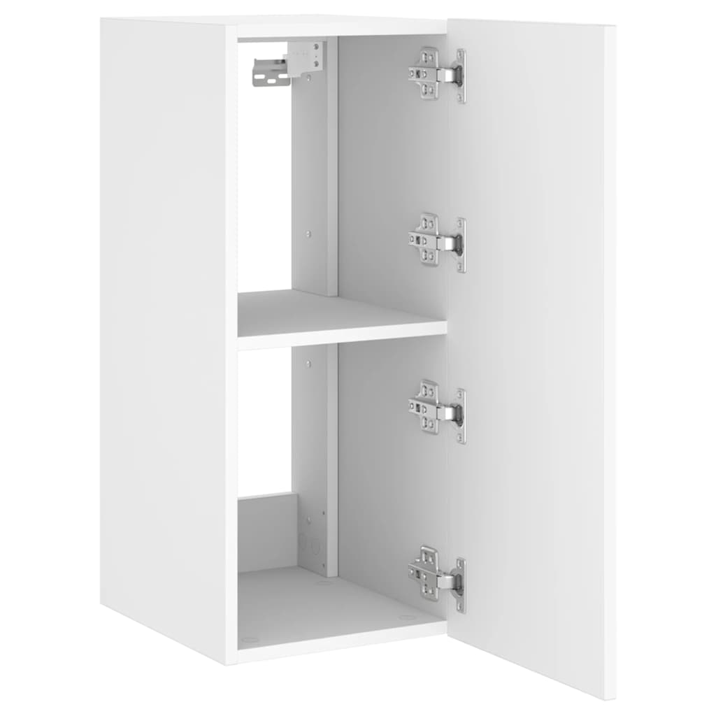 Zidni TV ormarić s LED svjetlima bijeli 30,5 x 35 x 70 cm