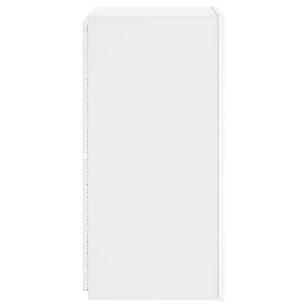 Zidni TV ormarić s LED svjetlima bijeli 30,5 x 35 x 70 cm
