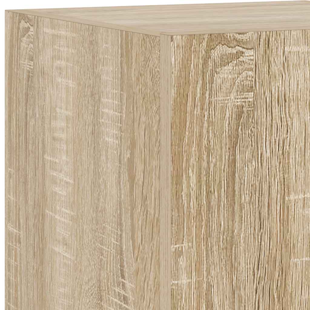 Zidni TV ormarić s LED svjetlima boja hrasta 30,5 x 35 x 70 cm
