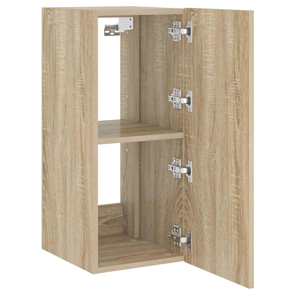 Zidni TV ormarić s LED svjetlima boja hrasta 30,5 x 35 x 70 cm