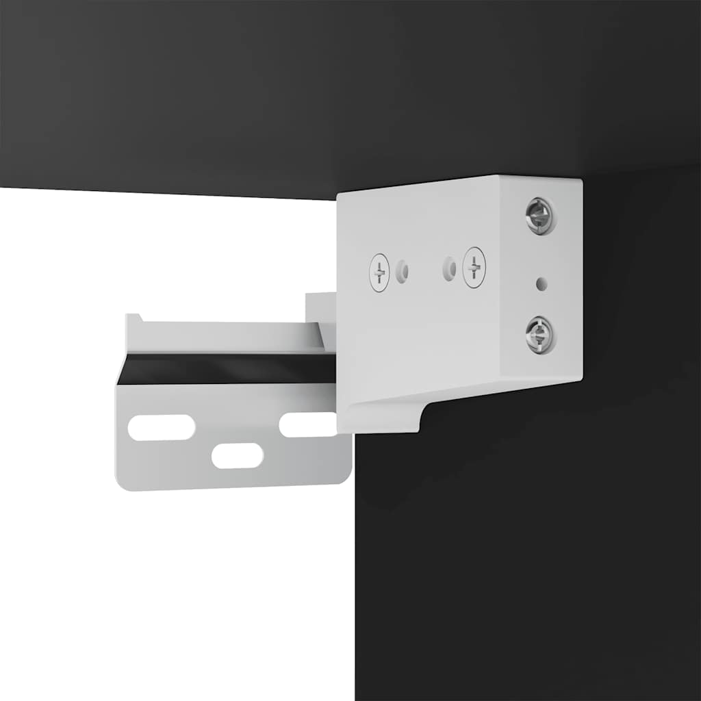 Zidni TV ormarić s LED svjetlima crni 40,5 x 35 x 40 cm
