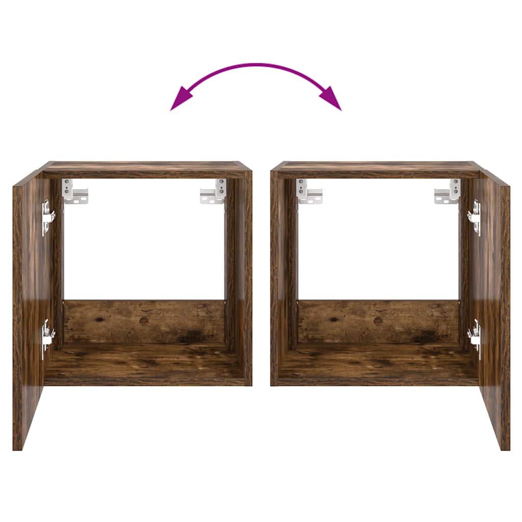 Zidni TV ormarići LED 2 kom boja dimljenog hrasta 40,5x35x40 cm