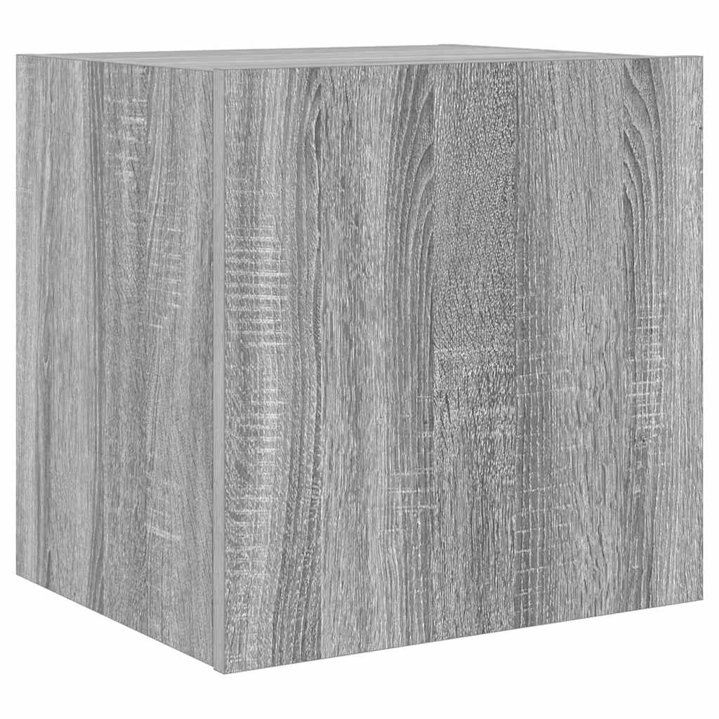 Zidni TV ormarići LED 2 kom siva boja hrasta 40,5 x 35 x 40 cm
