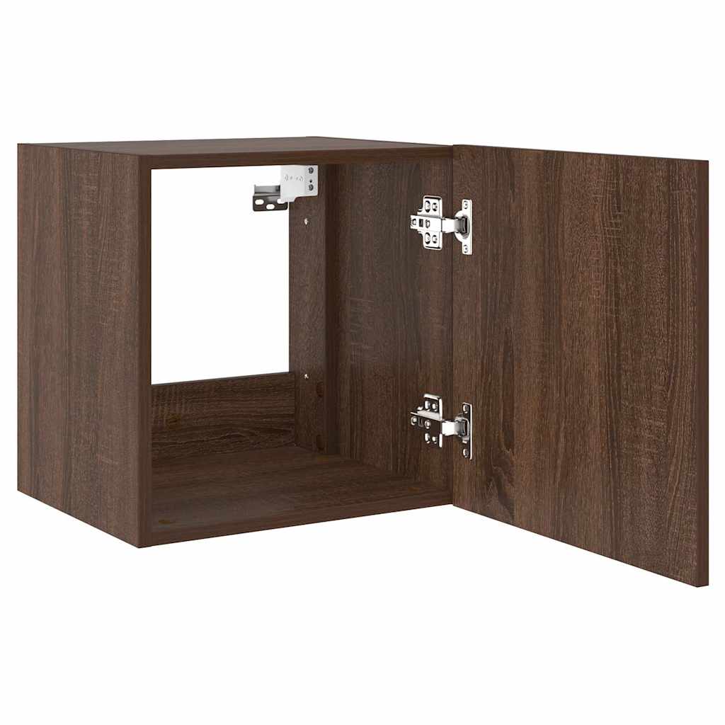 Zidni TV ormarić s LED svjetlima boja hrasta 40,5 x 35 x 40 cm