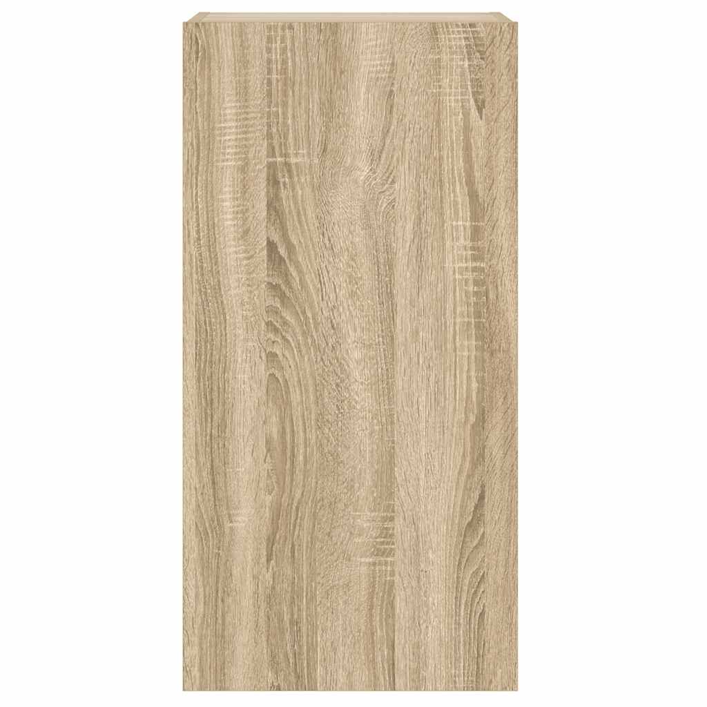 Zidni TV ormarić s LED svjetlima boja hrasta 40,5x35x80 cm