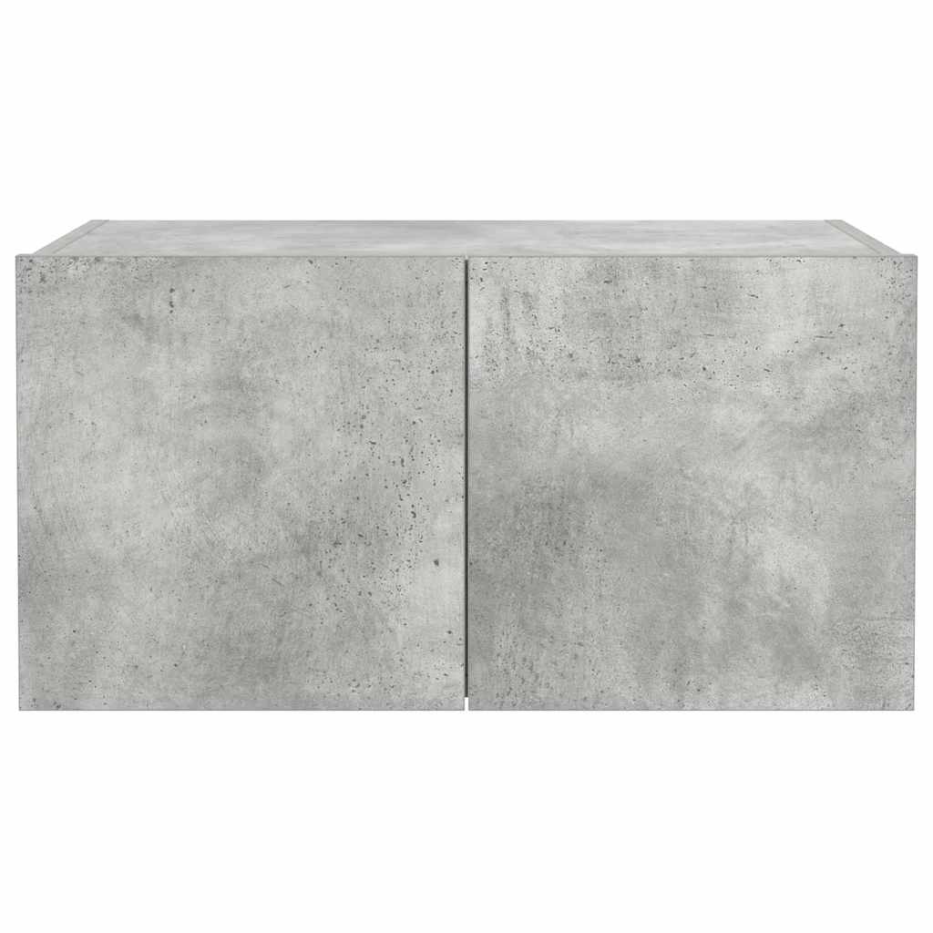 TV ormarić s LED svjetlima siva boja betona 60x35x31 cm
