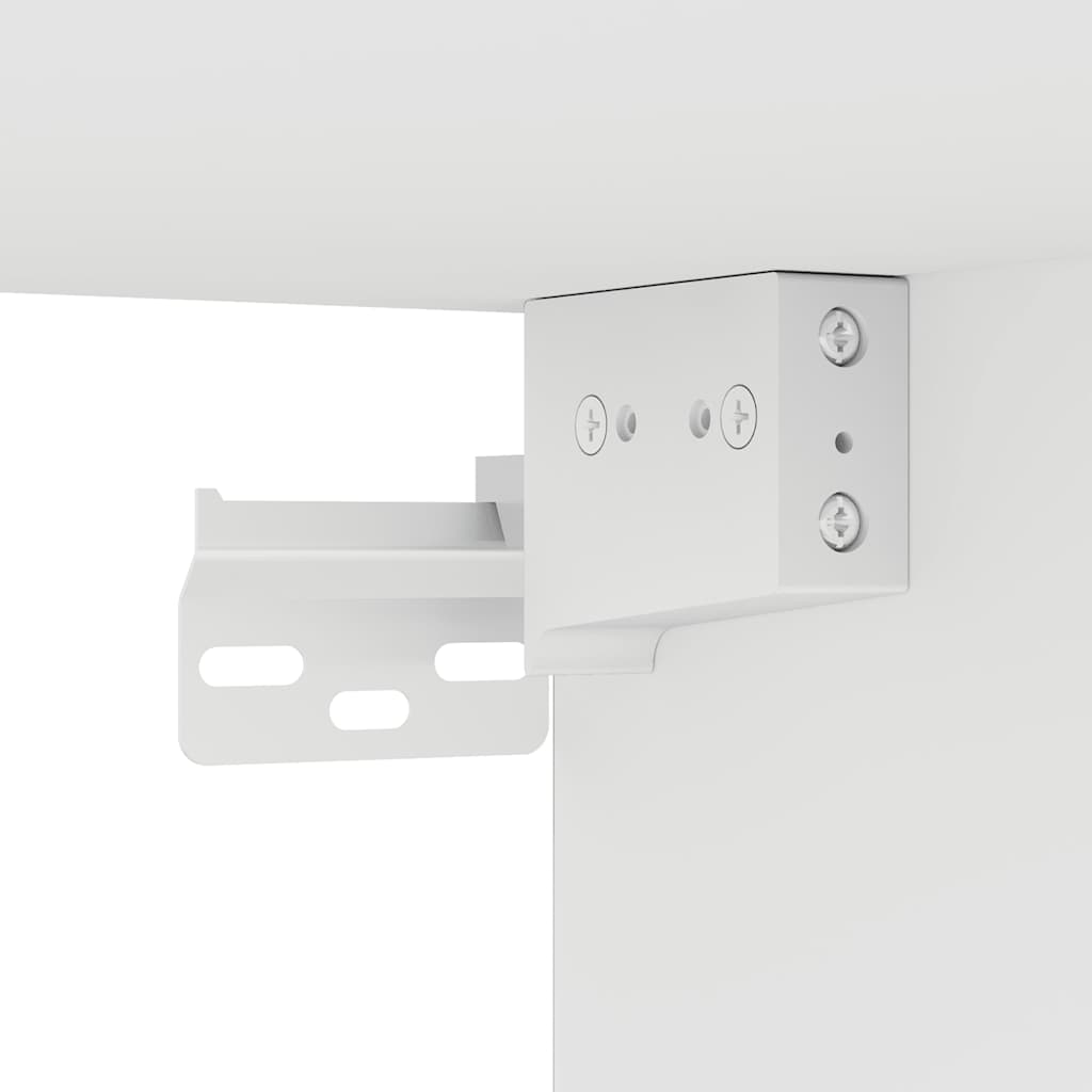 Zidni TV ormarić s LED svjetlima bijeli 80x35x31 cm